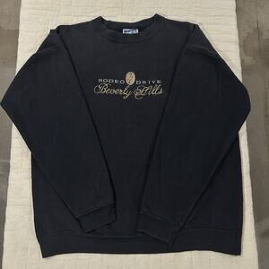 Vintage Murina Heavy Cotton Sweatshirt Faded Black Rodeo Drive Beverly Hills XL